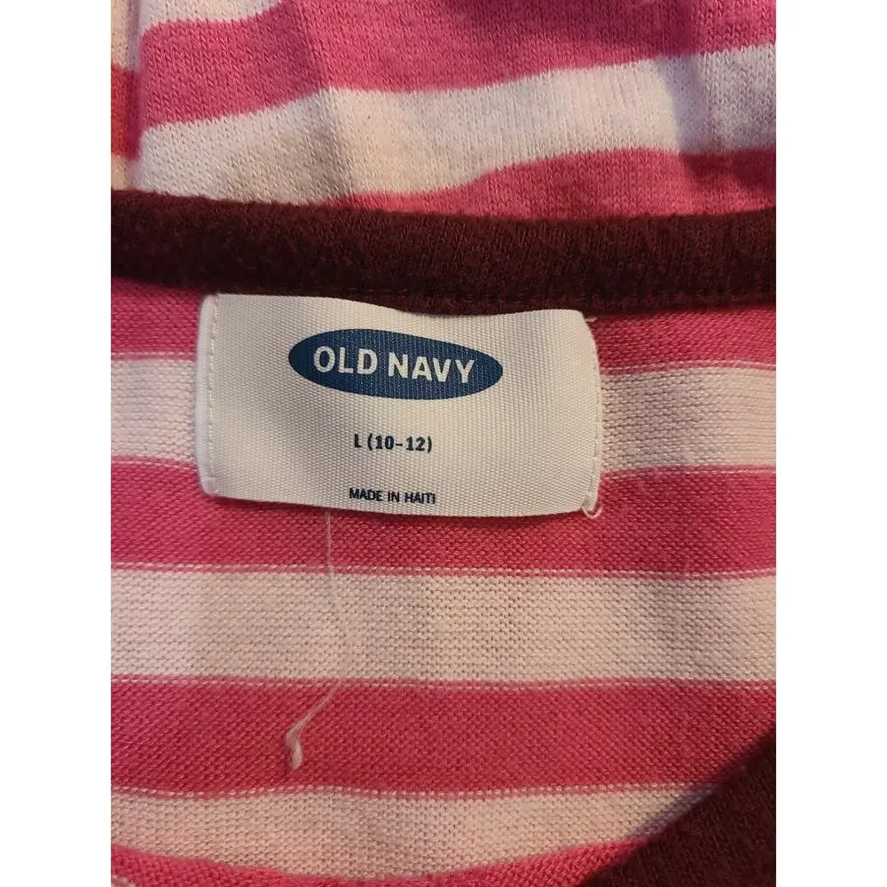 Old Navy large (10-12) girls striped long sleeve shirt